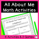 All About Me Math Worksheets - Get to Know You Math Activi