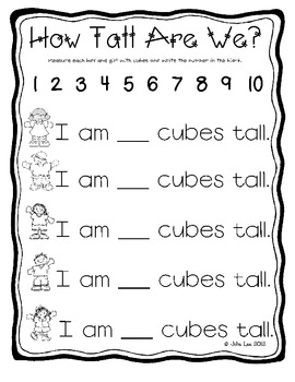 All About Me Math and Literacy Activities by Julie Lee | TpT
