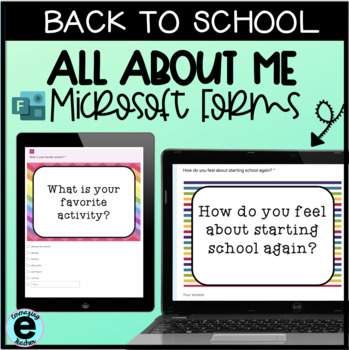 Preview of All About Me | Microsoft Forms | Back To School | Distance Learning
