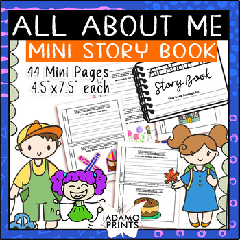 Preview of All About Me Mini Story Book Fun Back to School Activity