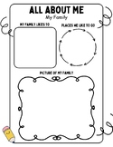 All About Me: My Family Activity CUTE Printable!