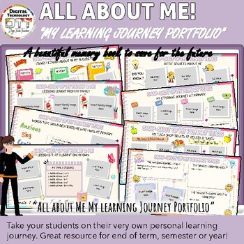 All About Me My Learning Journey Portfolio 1 PowerPoint Template