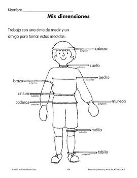 All About Me Measuring