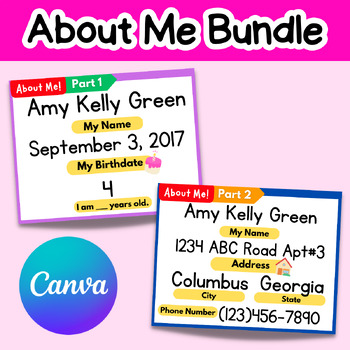 Preview of All About Me: My Personal Information Bundle (Life Skills for Preschool)