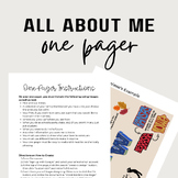 All About Me One-Pager