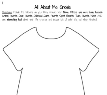 Preview of All About Me Onesie