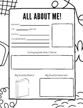 Preview of All About Me Page