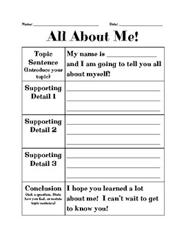 all about me essay 5th grade