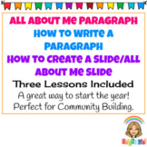 All About Me Paragraph, How to Write a Paragraph, How to C