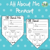 All About Me Pennant Banners - Beginning of the Year
