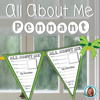 Preview of All About Me Pennant - By Teacher's Brain