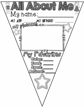 Preview of All About Me Pennant **BaCk To ScHoOl