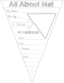 Free Printable All About Me Pennant