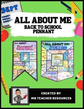 Preview of All About Me Pennant / Banner Activity - Back to School