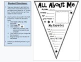 All About Me Pennant - Google Slides Version for Distance 