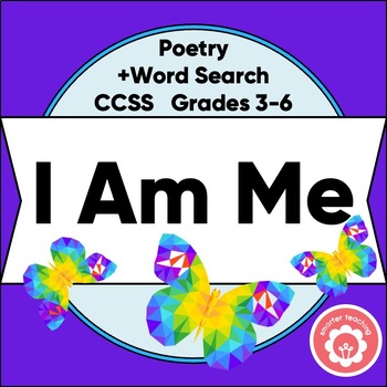 Preview of Autobiographical Poetry All About Me ELA Art and Word Search CCSS Grades 3-6