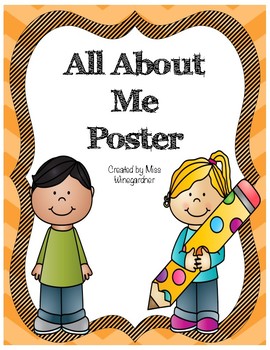 All About Me Poster by Miss Winegardner | Teachers Pay Teachers