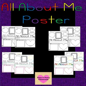 All About Me Poster by Nancy's Fancy Classroom | TpT