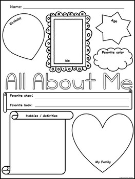 All About Me Poster by Nancy's Fancy Classroom | TpT