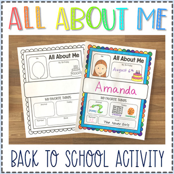 All About Me - Perfect for Young Learners by Sparkling English | TpT
