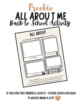 All About Me Poster | Back to School Activity | FREEBIE by The Haven ...