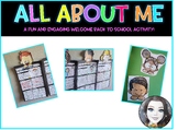 All About Me Poster First Day of School - Welcome Back - F