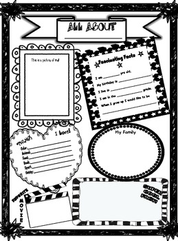 All About Me Poster ~ Letter Size by Super Teacher Tactics | TpT