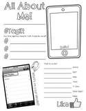 All About Me Poster Freebie! - Social Media Theme