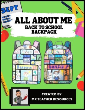 Preview of All About Me - Poster & Worksheet - Back to School Activity/Art