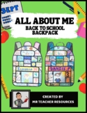 All About Me - Poster & Worksheet - Back to School Activity/Art