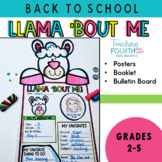 All About Me Posters | Llama Back to School Coloring Pages