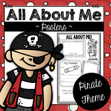 All About Me Back to School Posters:  Pirate Theme