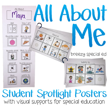 Preview of All About Me Posters - Student Spotlight - for Special Education