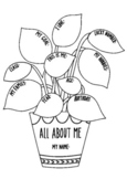 All About Me Pot Plant Activity Start Up Back to School