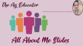 All About Me PowerPoint Slides, Editable, First Day or Wee