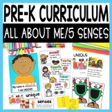 All About Me PreK, 5 Senses Unit with Worksheet, First Wee