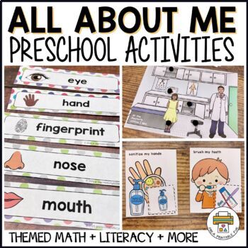 Preview of All About Me Preschool Activity Pack