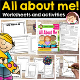 All About Me Activities Pre-K Kinder Worksheets