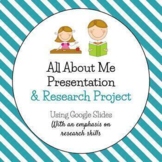 All About Me Presentation and Research Project - Fully Editable in Google Drive!