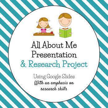 Preview of All About Me Presentation and Research Project - Fully Editable in Google Drive!