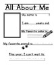 All About Me Primary Vertical Templates by Wug Resources | TPT