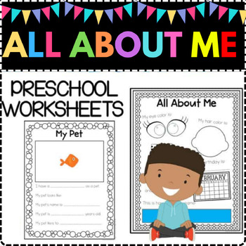 All About Me Printable AWorksheets - Back to School Activities - Team ...