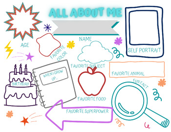 All About Me One Pager Assignment by Fios Designs | TPT