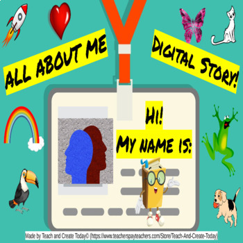 Preview of All About Me  Project Based Learning  Story Book Template  Back To School