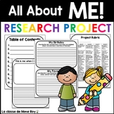 All About Me Project | Report Writing Template | Grades 2-6