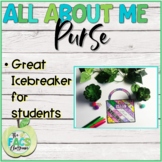 All About Me Purse Icebreaker for Students