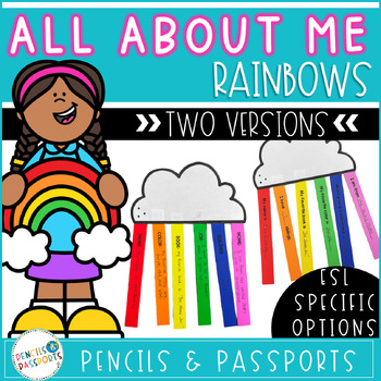 Preview of All About Me Rainbow Writing and Craft | Back to School | Spring Craft