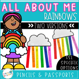 All About Me Rainbow Writing and Craft | Back to School | 