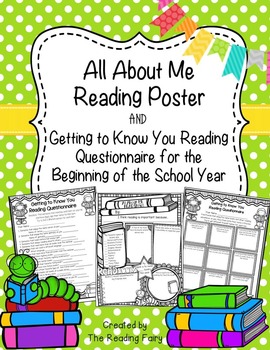 Preview of All About Me Reading Poster