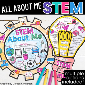 Preview of All About Me STEM Back to School Activity 